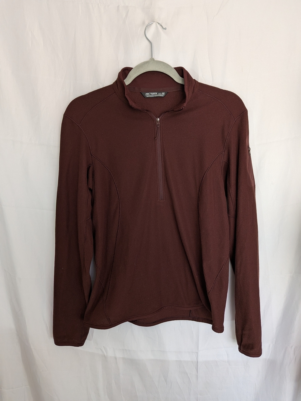 Arc'teryx Delta LT Zip Neck Fleece Pullover Dark Maroon Brown Women's Small